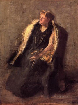 Portrait of Mrs Hubbard sketch Realism portraits Thomas Eakins Oil Paintings